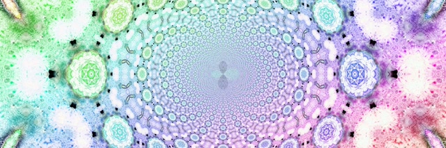 Đường Hầm Neon Xoắn Ốc Mandala Screensaver 3:1 Siêu Rộng Ba 60fps VJ Loop