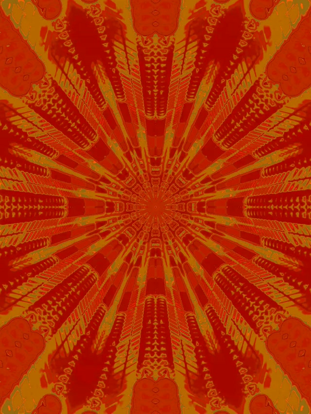 Đường Hầm Neon Bùng Nổ Kaleidoscope Fractal 3:4 iPad Dọc 60fps Screensaver Vj Loop