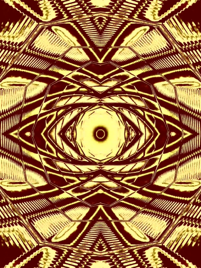 Đường hầm Neon Golden Eye Screensaver VJ Loop 3:4 iPad Portrait 60fps