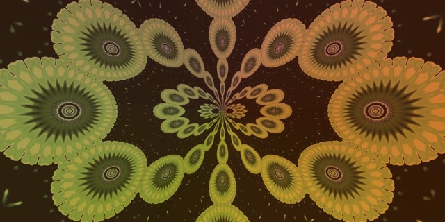 Fractal Kaleidoscope Neon Tunnel VJ Loop 2:1 Univisium 60fps Screensaver