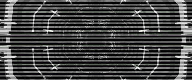 Đường Hầm Neon Lưới Tech Bát Giác VJLoops 2.39:1 Cinemascope 60fps Screensaver