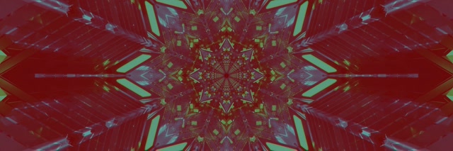 Đường Hầm Neon Kaleidoscope Zigzag Vỡ Tung VJLoop 3:1 Triple Wide 60fps Screensaver