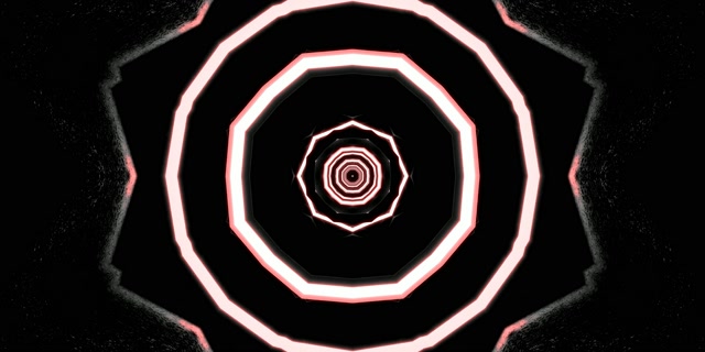 Đường hầm Neon Octagon Vortex VJ Loop 2:1 Univisium 60fps Screensaver