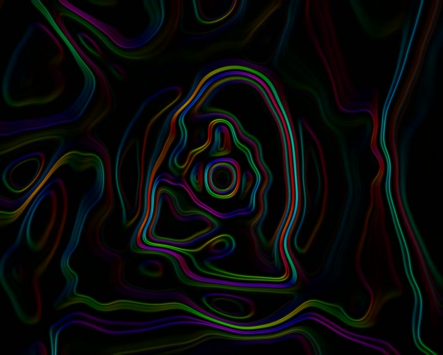 Hầm Neon Sóng Địa Hình Xoáy VJ Loop 5:4 Industrial 60fps Screensaver