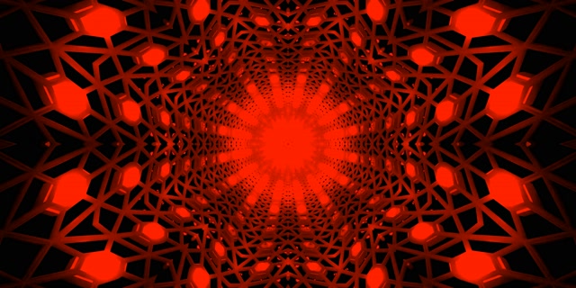 Red Neon Tunnel Kaleidoscope Vj Loop 2:1 Univisium 60fps Screensaver
