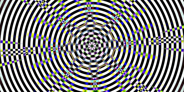 Hypnotic Concentric Neon Tunnel VJ Loop 2:1 Univisium 60fps Screensaver