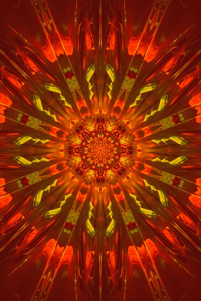 Hầm Neon Rực Mandala Bùng Nổ VJLoops 2:3 Photo Portrait 60fps Screensaver