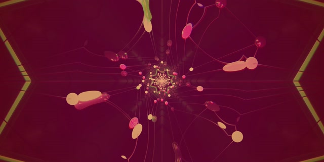 VJLoops Đường Hầm Neon Vạn Hoa筒 Sao Đỏ Thẫm 2:1 Univisium 60fps Screensaver