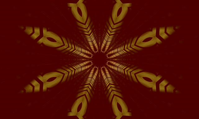 VJ loop Đường Hầm Neon Kaleidoscope Sao Vàng 5:3 wide 60fps Screensaver