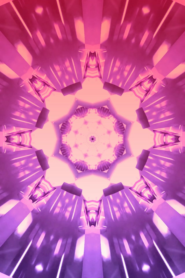 Đường Hầm Neon Xoáy Kaleidoscope Hồng VJ Loop 2:3 Ảnh Dọc 60fps Screensaver