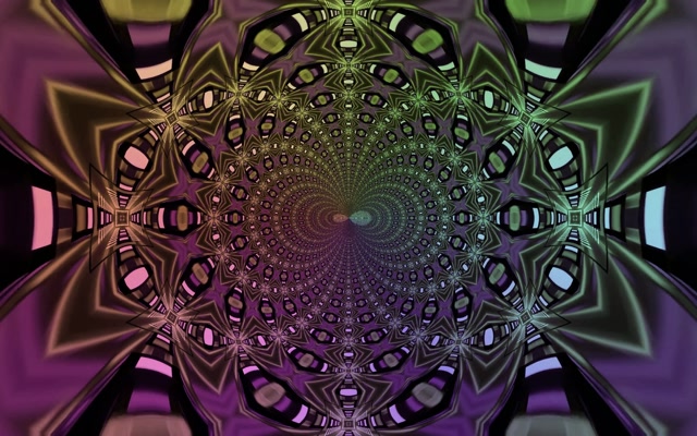 Đường hầm Neon Fractal万花筒 VJ Loop 16:10 Macbook 60fps Screensaver