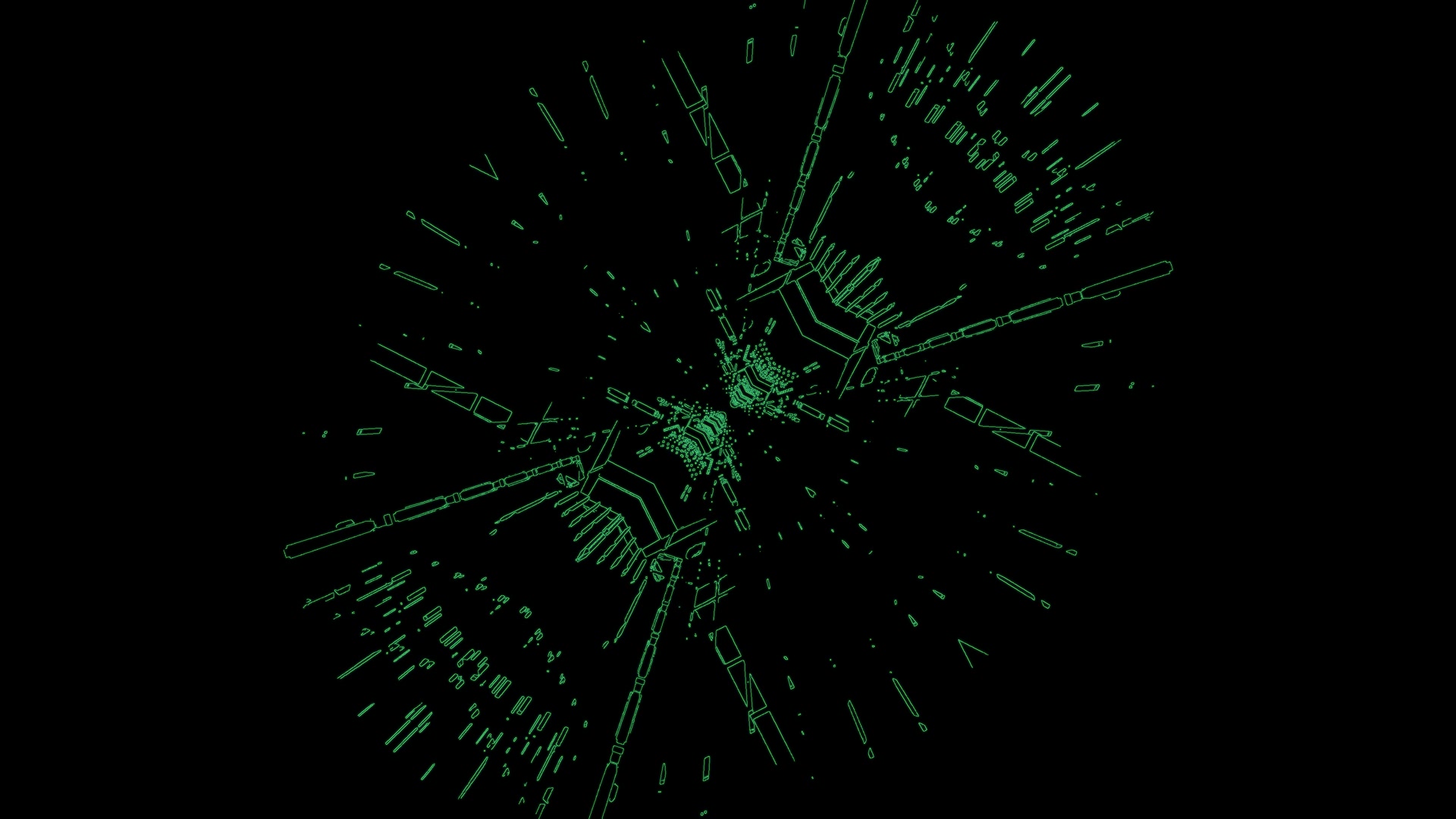 Glowing Cyber Tunnel Screensaver 4K UHD 60fps VJ Loop Laptop