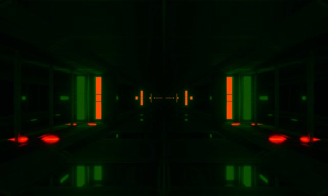 Đường Hầm Neon Xanh Cam 5:3 Rộng 60fps Screensaver VJ Loop