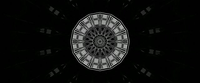 Đường Hầm Neon Kaleidoscope Star Mandala VJ Loop 2.39:1 Cinemascope 60fps Screensaver