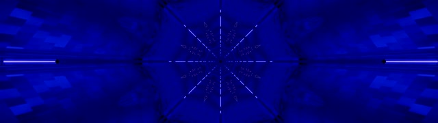 Đường Hầm Neon Xanh Dương Kaleidoscope 32:9 Cực Rộng 60fps Hình Nền Bảo Vệ Màn Hình VjLoops