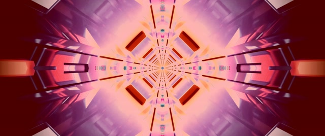 Đường Hầm Neon Kaleidoscope Sao Burst VJLoops 2.39:1 Cinemascope 60fps Screensaver