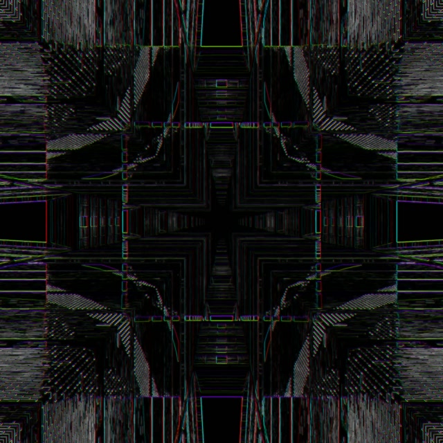 Neon Tunnel Kaleidoscope Vortex | 1:1 Square 60fps Screensaver Loop