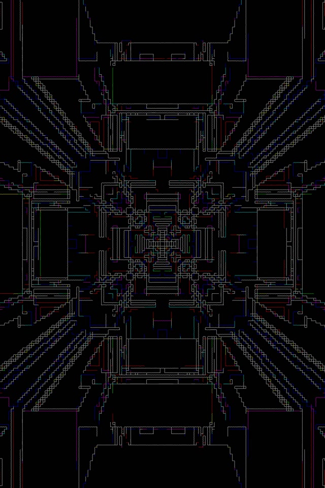 霓虹隧道像素網格 2:3 照片直立 60fps 螢幕保護程式 VJ Loop