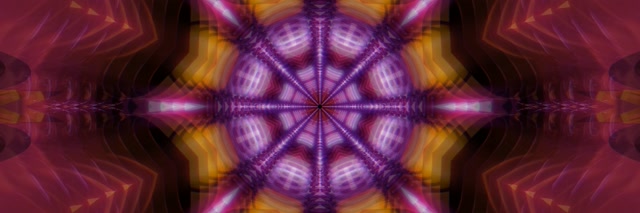 Kaleidoscope Neon Tunnel 3:1 Triple Wide 60fps VJ Loop Screensaver