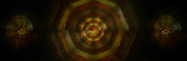 Golden Hexagon Neon Tunnel VJ Loop 3:1 Triple Wide 60fps Screensaver