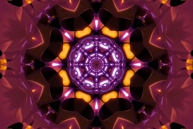 紫色霓虹隧道萬花筒螢幕保護程式 3:2 Surface 60fps VJ Loop