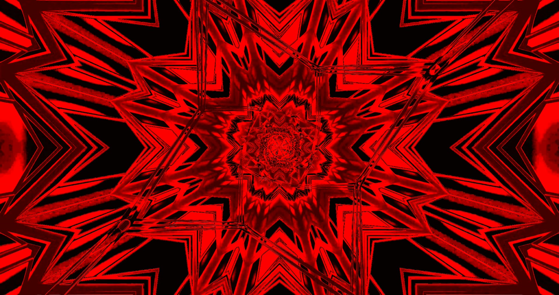 Red Neon Tunnel Kaleidoscope 4k uhd 60fps screensaver Vj loop