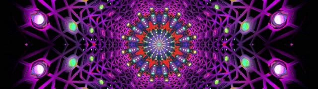 霓虹隧道分形万花筒 32:9 超超宽屏 60fps 屏保 VJ Loop