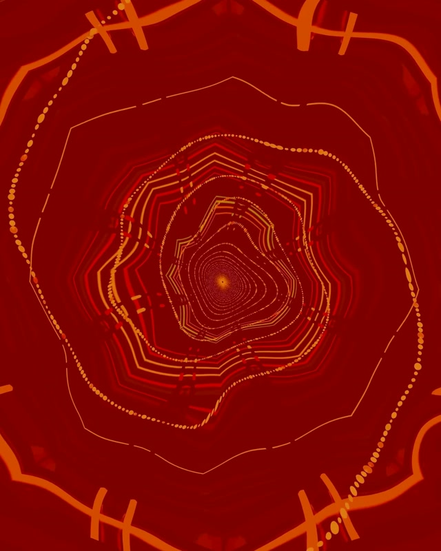 霓虹隧道螺旋多边形漩涡 VJ Loop 60fps 4:5 Instagram 屏保