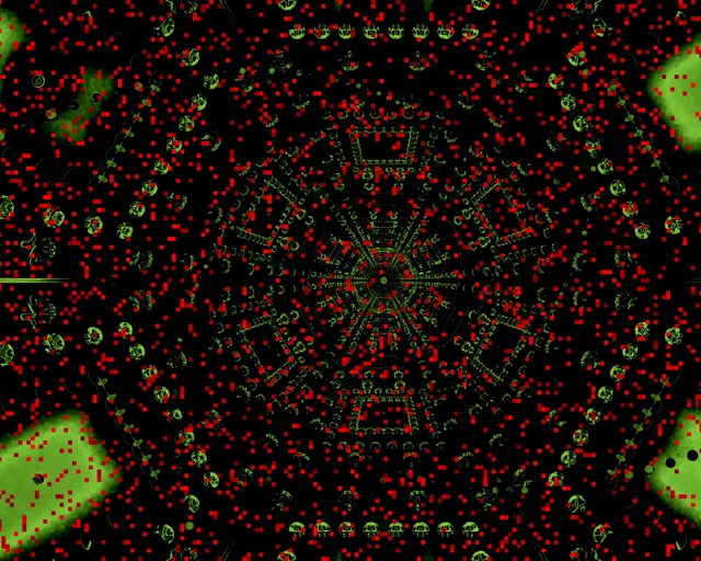 霓虹隧道红色像素网络漩涡 Vj Loop 5:4 工业屏 60fps 屏保