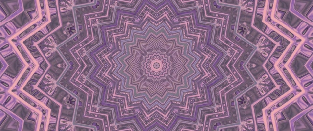 霓虹隧道紫色星形万花筒 2.39:1 Cinemascope 60fps 屏保 VJ Loop