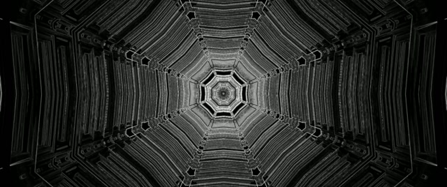 霓虹隧道八边形涡流 2.39:1 电影宽屏 60fps 屏保 VJ Loop