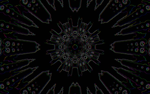 Neon Tunnel Radiating Geometric Vortex VJ Loop 16:10 MacBook 60fps Screensaver