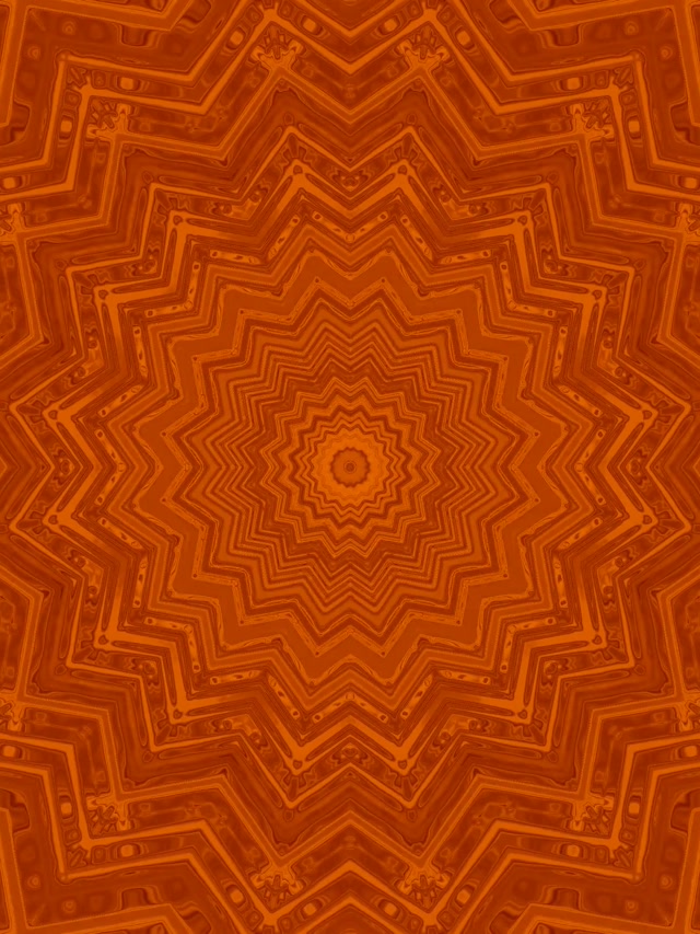 霓虹隧道橙色星形万花筒 Vj Loop 3:4 iPad 竖屏 60fps 屏保