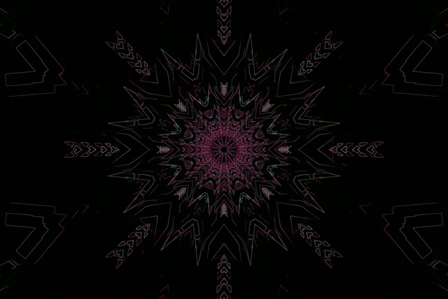 霓虹隧道分形星形爆发3:2 Surface 60fps屏保VjLoops