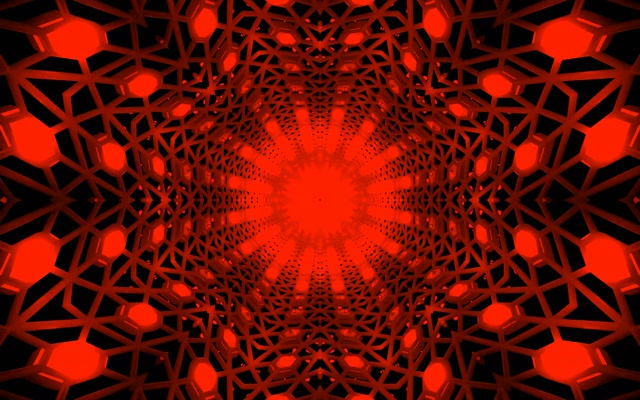 Red Neon Tunnel Hexagon Grid Vj Loop 16:10 Macbook 60fps Screensaver