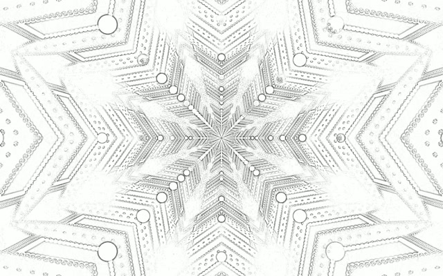 Snowflake Neon Tunnel Screensaver 60fps 16:10 MacBook Vj Loop White Fractal