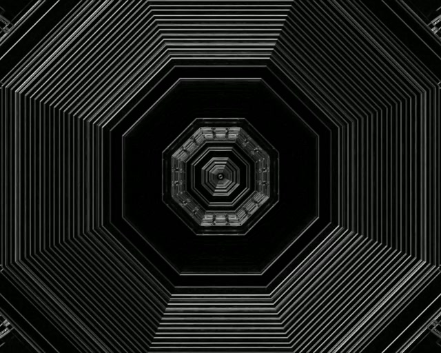 暗色八角霓虹隧道 Vj Loop 5:4 工业 60fps 屏保