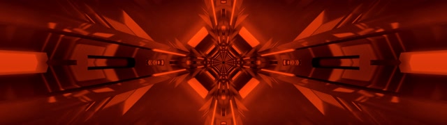 红色霓虹隧道万花筒 VJLoops 32:9 超超宽屏 60fps 屏保