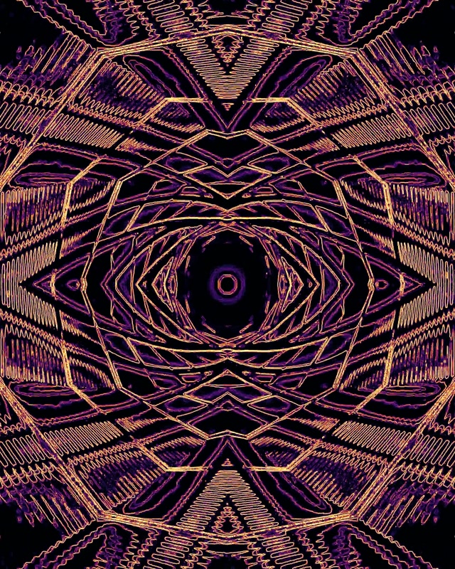 霓虹隧道金紫万花筒 Vj Loop 4:5 Instagram 60fps 屏保