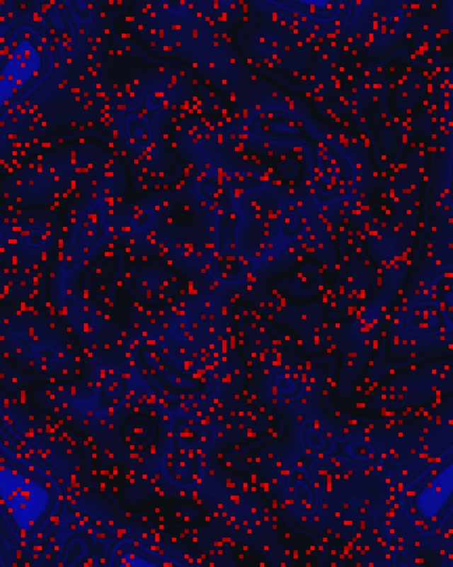 霓虹隧道蓝红像素旋涡VjLoops 4:5 Instagram 60fps屏保