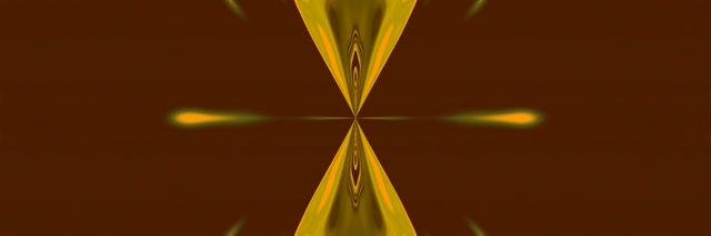 Golden Symmetrical Neon Tunnel 3:1 Triple Wide 60fps VJ Loop Screensaver