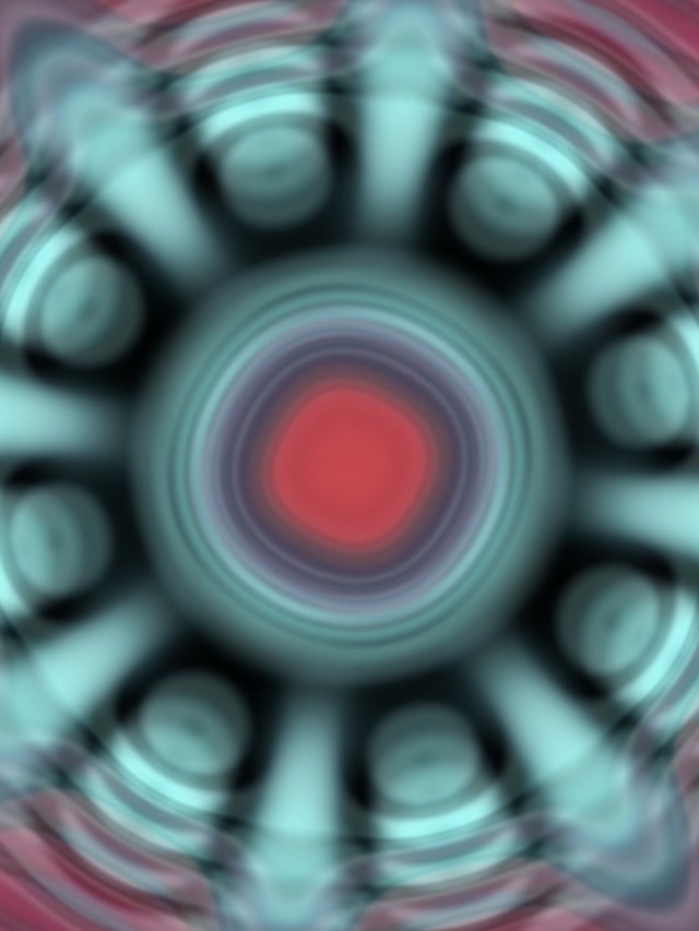 Pulsating Red Neon Tunnel 3:4 iPad Portrait 60fps VJ Loop Screensaver